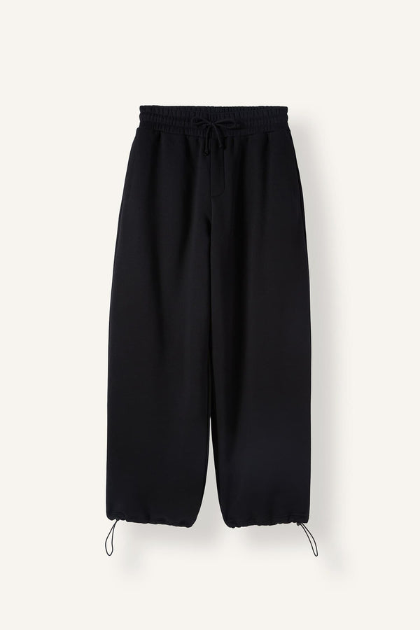 Baloon Fit Elastic Waist Lace-Up Trousers