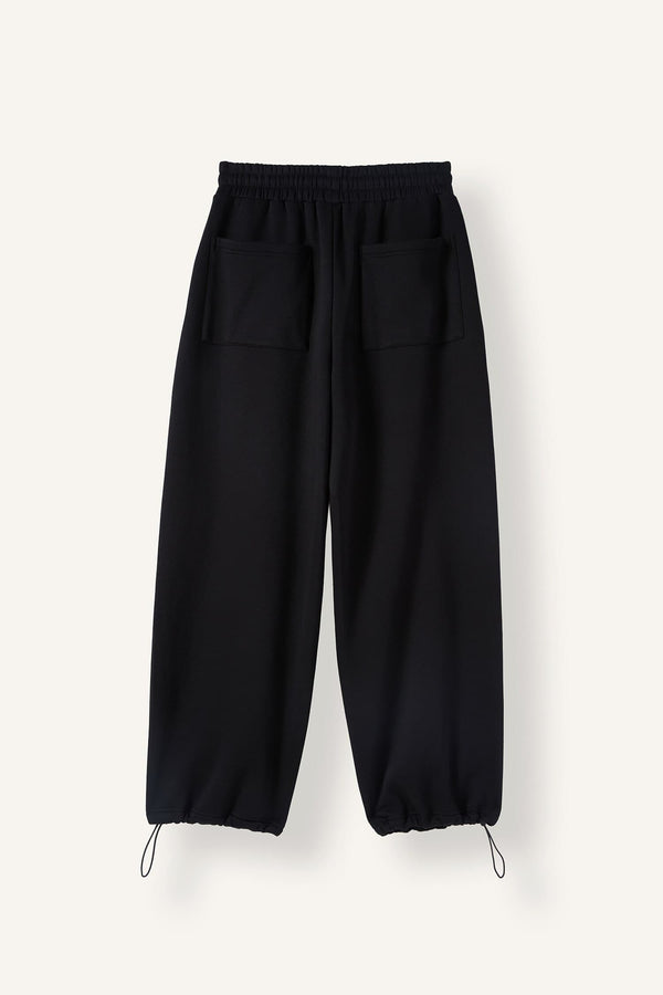 Baloon Fit Elastic Waist Lace-Up Trousers