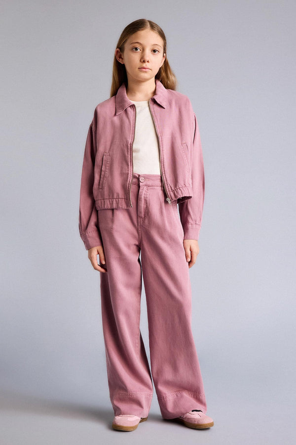 Wide Leg Fluid Fabric Trousers Girl