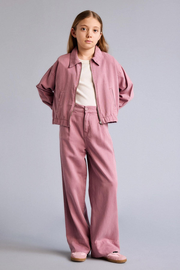 Wide Leg Fluid Fabric Trousers Girl