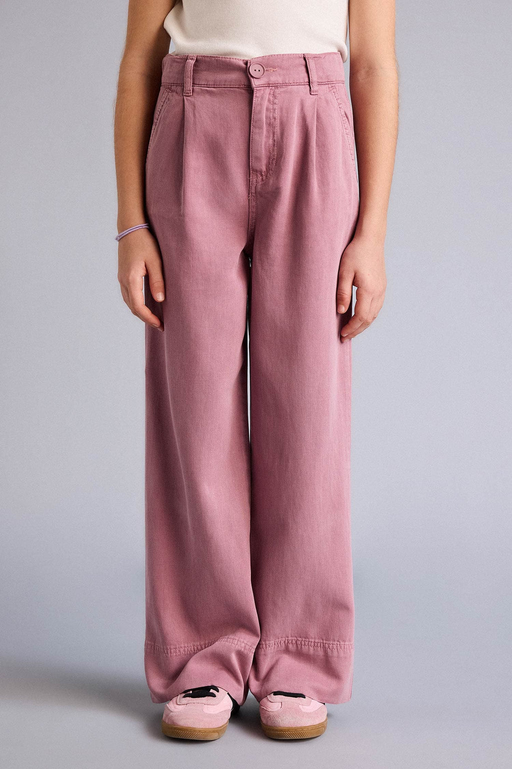 Wide Leg Fluid Fabric Trousers Girl