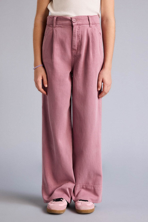 Wide Leg Fluid Fabric Trousers Girl