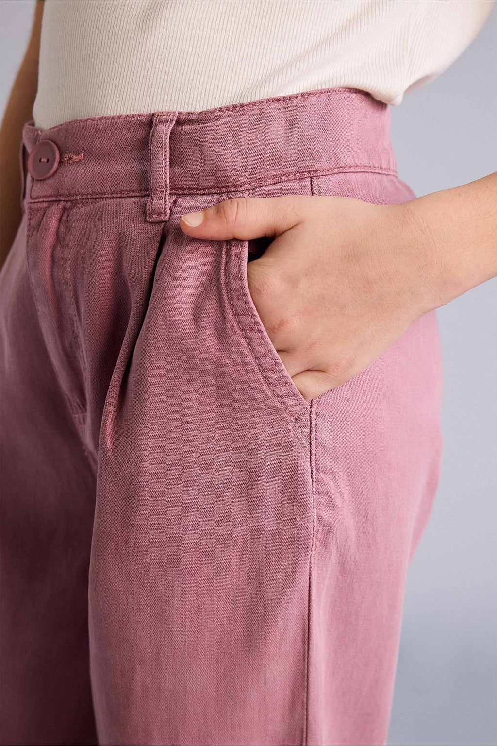 Wide Leg Fluid Fabric Trousers Girl