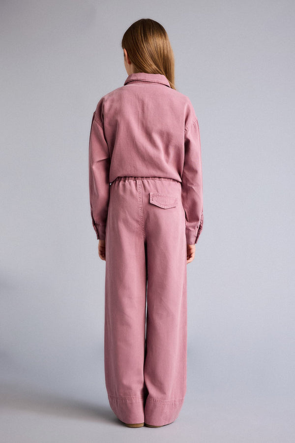 Wide Leg Fluid Fabric Trousers Girl