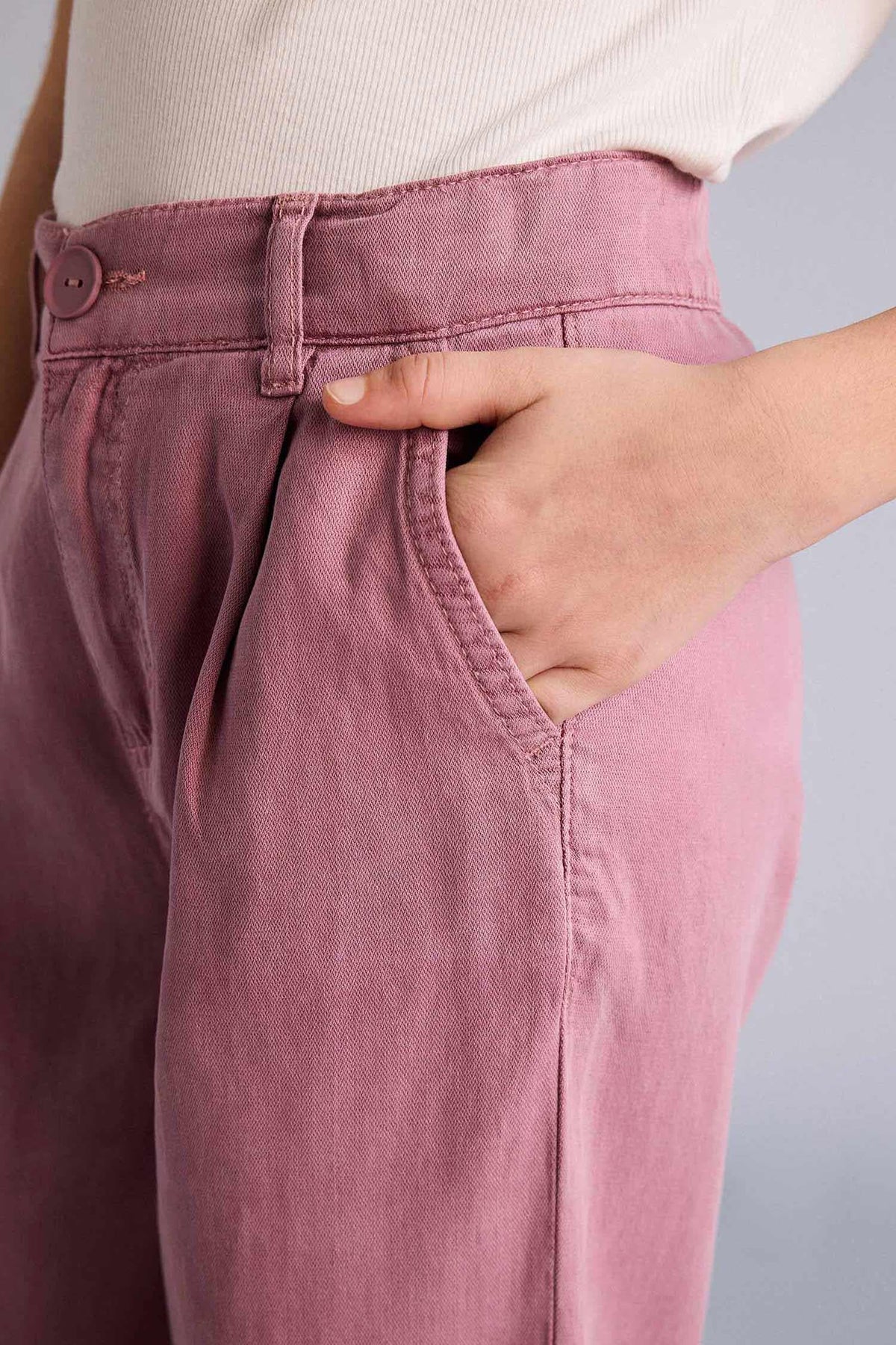 Wide Leg Fluid Fabric Trousers Girl