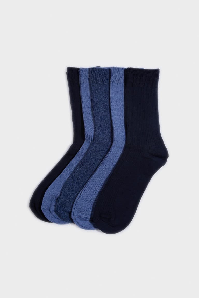 Men 5-Pack Cotton Long Socks
