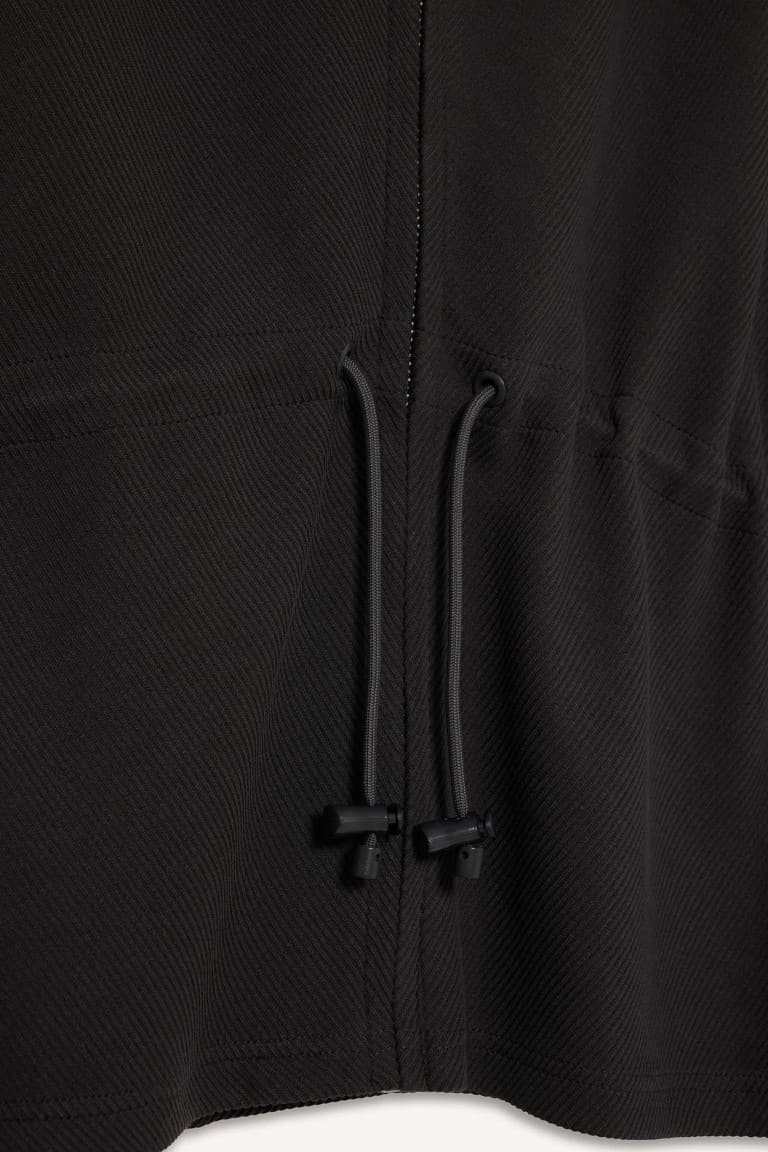 Standard Fit Stand-Up Collar Zippered Modal Cardigan