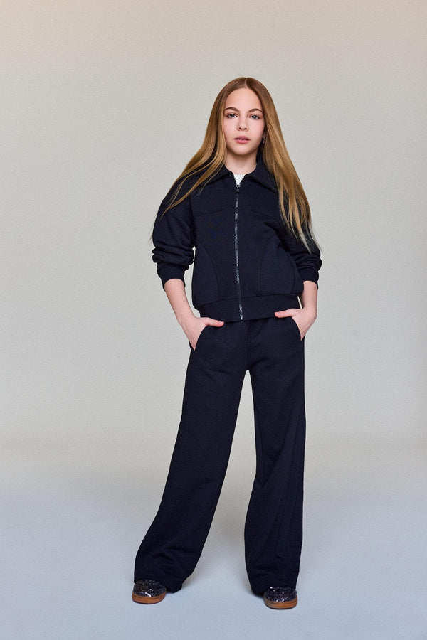 Zippered Cardigan Girl