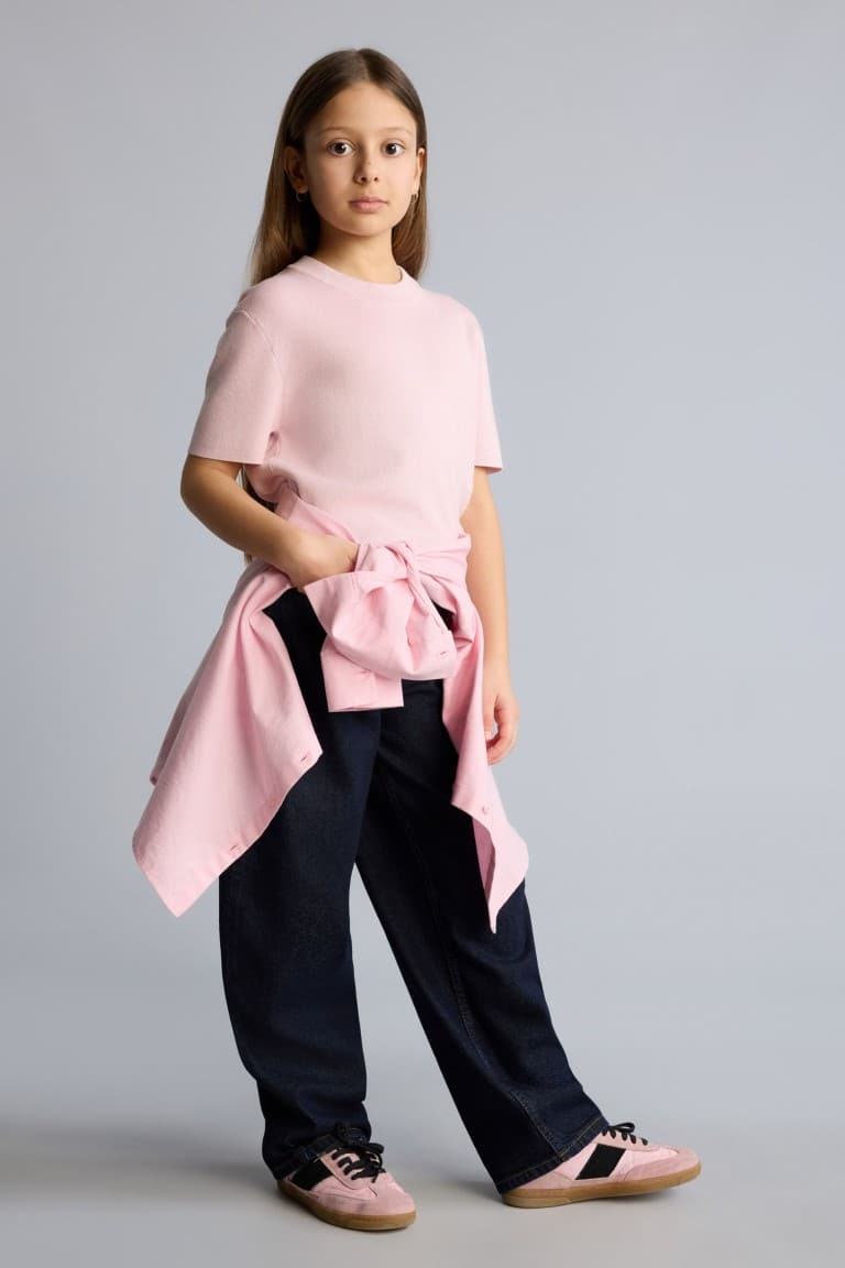 Regular Crew Neck Rib Sweater Girl Secondary image