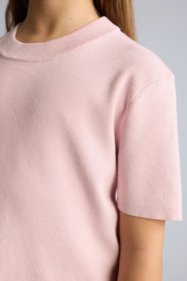 Regular Crew Neck Rib Sweater Girl