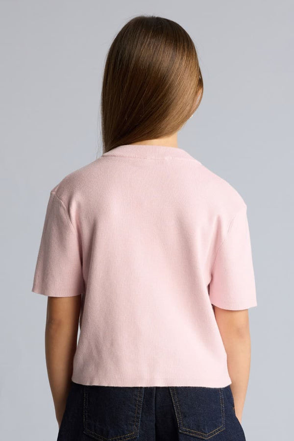 Regular Crew Neck Rib Sweater Girl