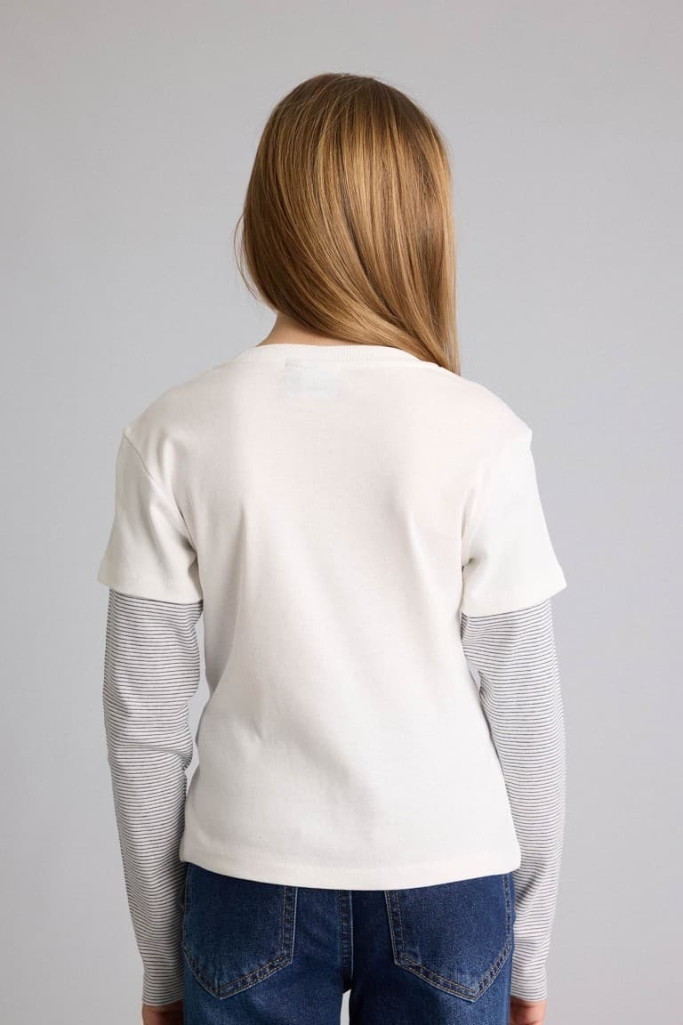Hello Kitty Crew Neck Long Sleeve T-Shirt Girl