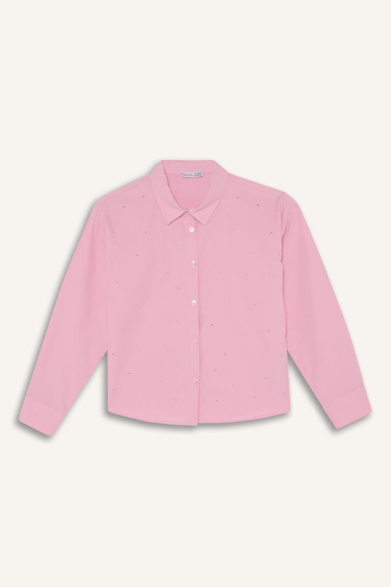 Stone Poplin Shirt Girl