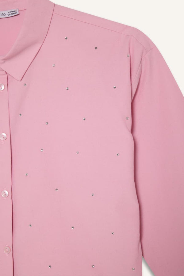Stone Poplin Shirt Girl