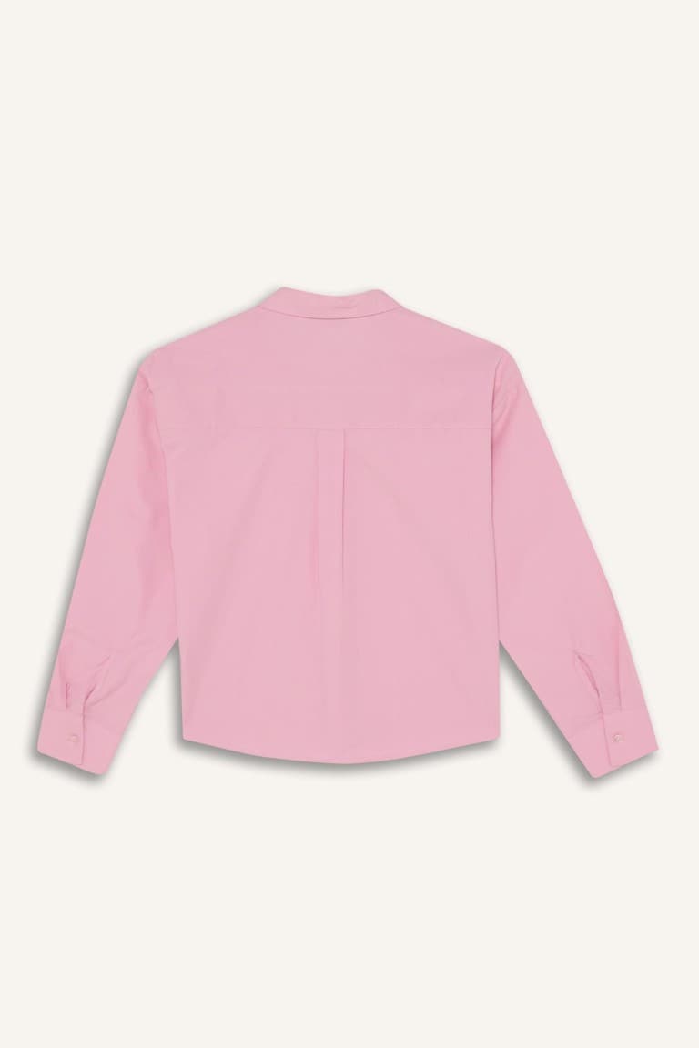 Stone Poplin Shirt Girl