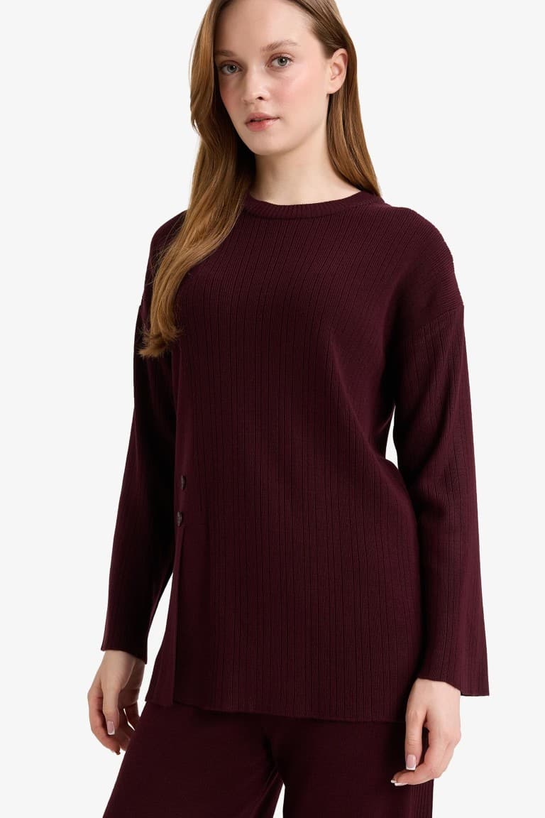 Loose Fit Crew Neck Knitwear Sweater Tunic Main image