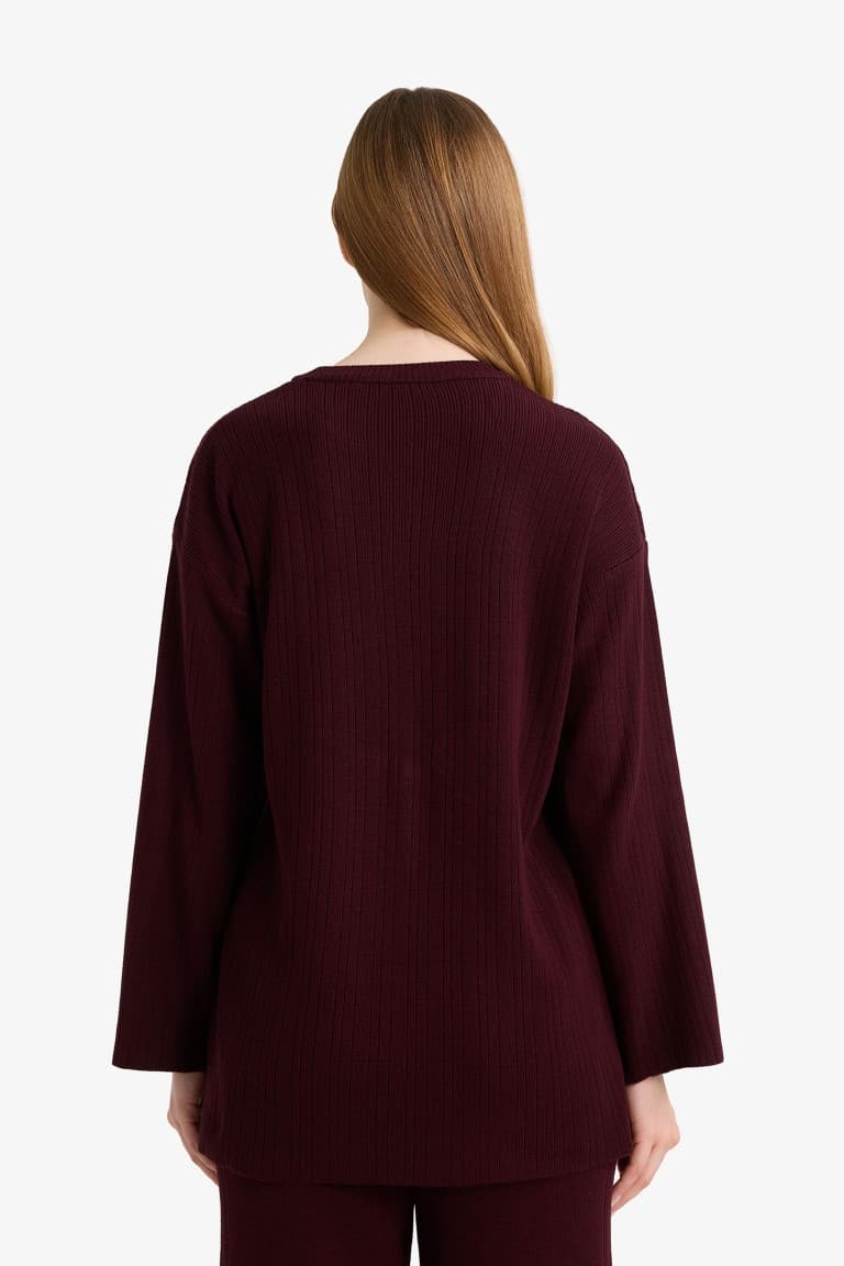 Loose Fit Crew Neck Knitwear Sweater Tunic
