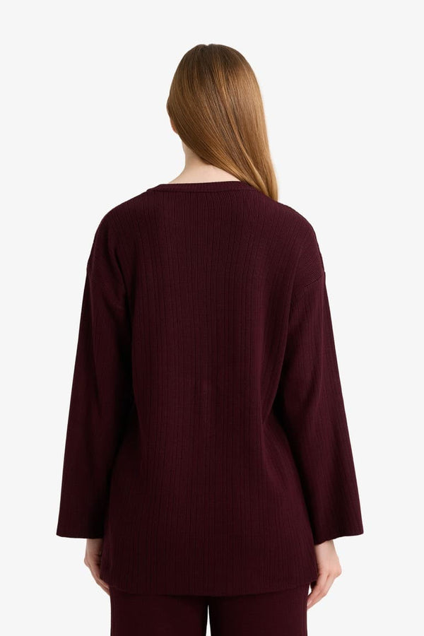 Loose Fit Crew Neck Knitwear Sweater Tunic