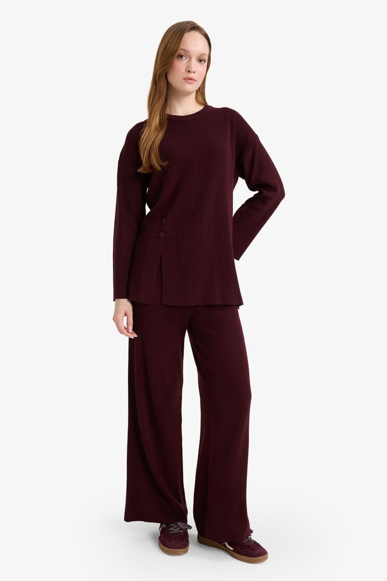 Wide Leg Knitwear Trousers Secondary image