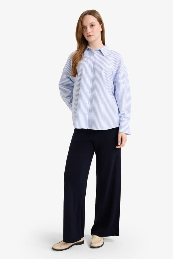 Wide Leg Knitwear Trousers
