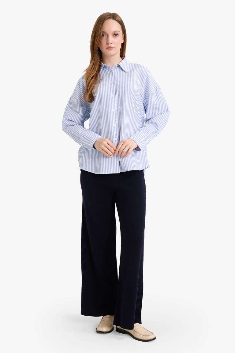 Wide Leg Knitwear Trousers