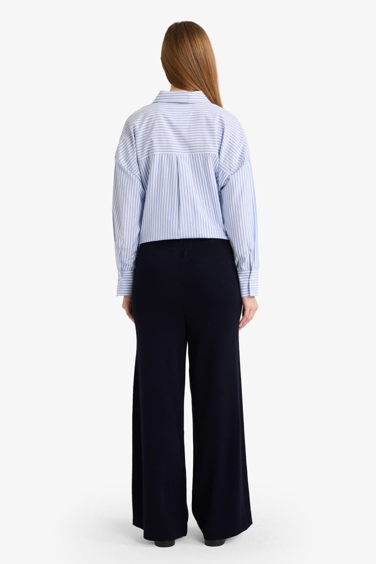 Wide Leg Knitwear Trousers