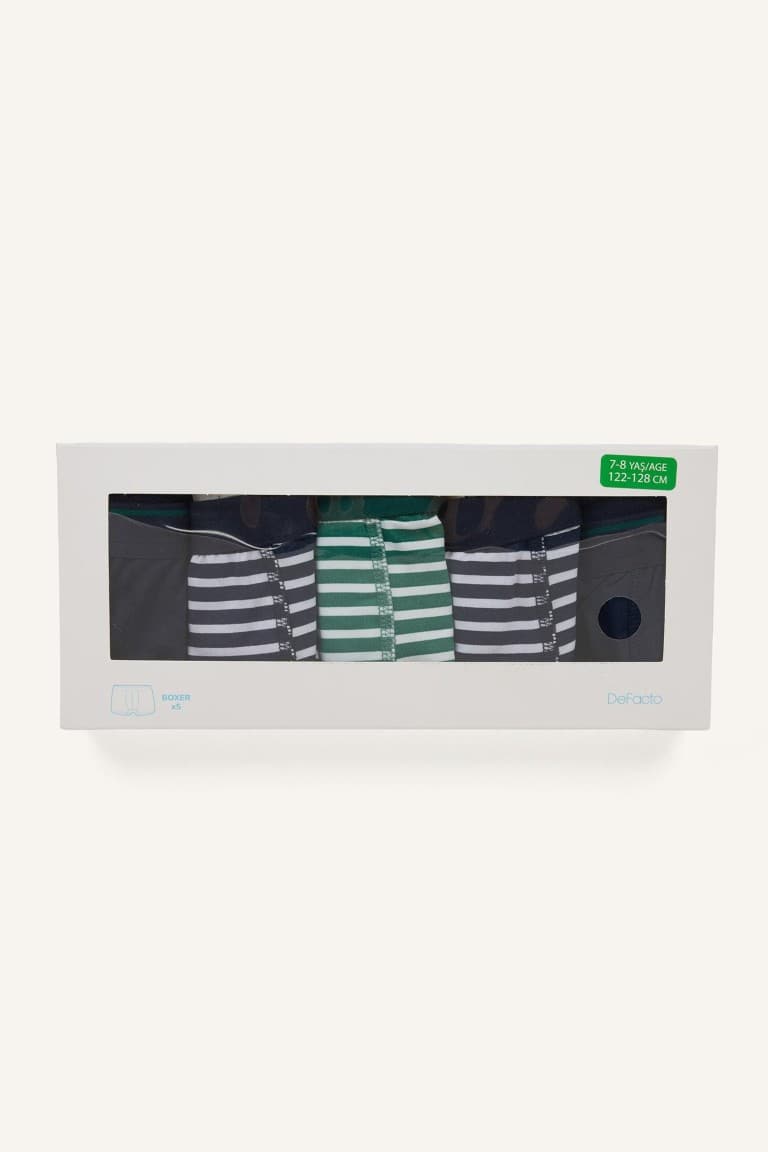 5 Pack Boxer Elastic Waist Boy