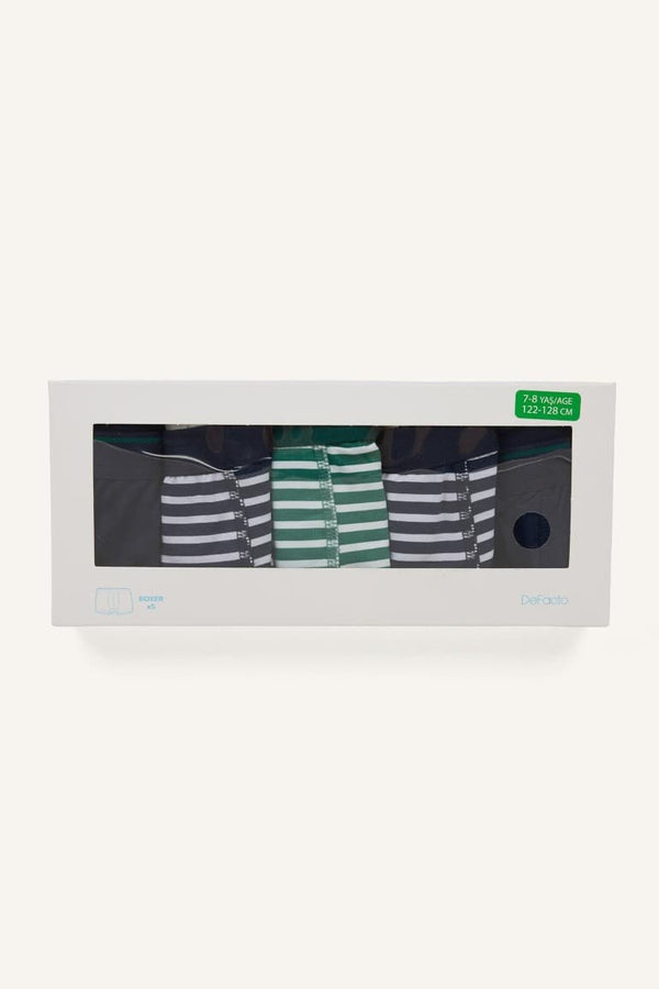 5 Pack Boxer Elastic Waist Boy