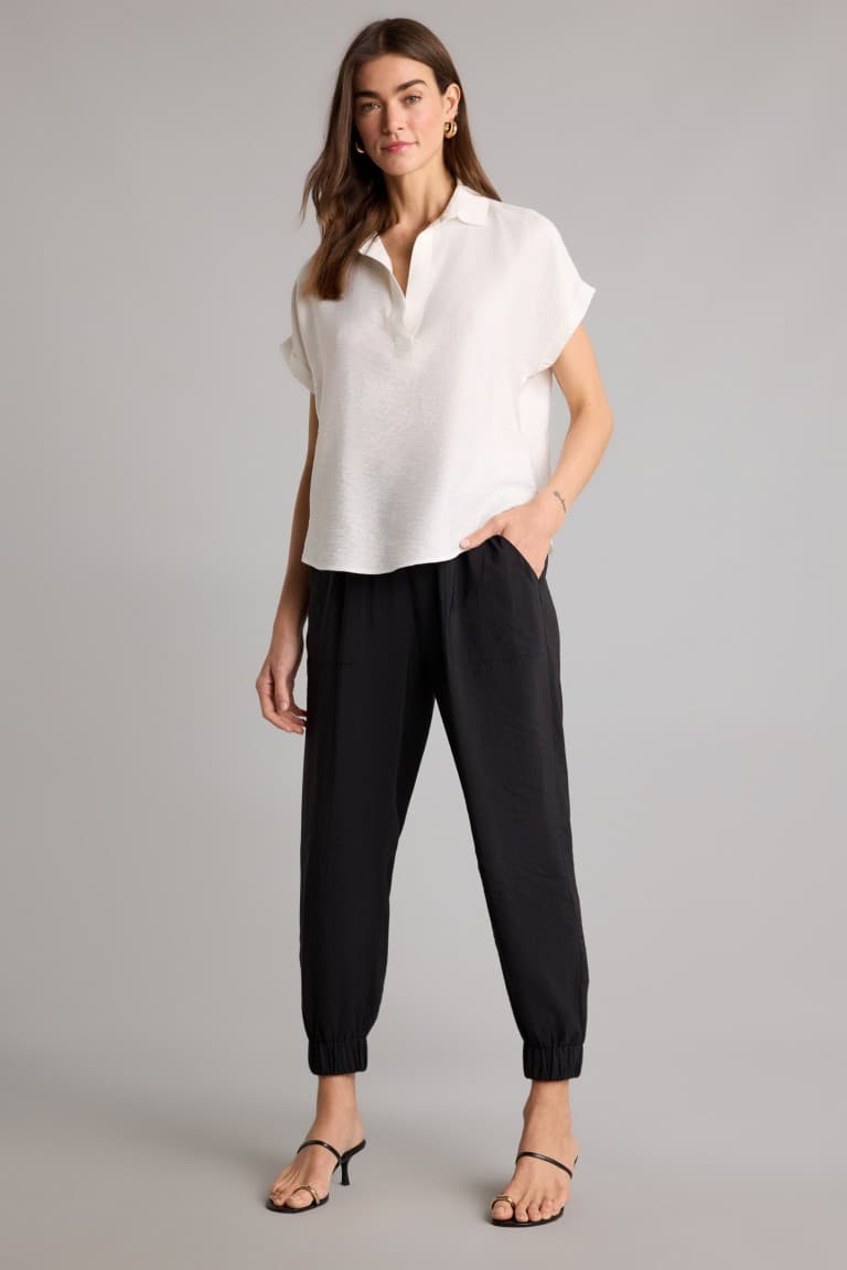 Jogger Fit Pocket Detailed Normal Waist Jogger Leg Long Modal Trousers