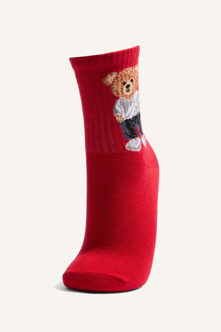 Teddy Bear 5-Pack Cotton Long Socks Boy