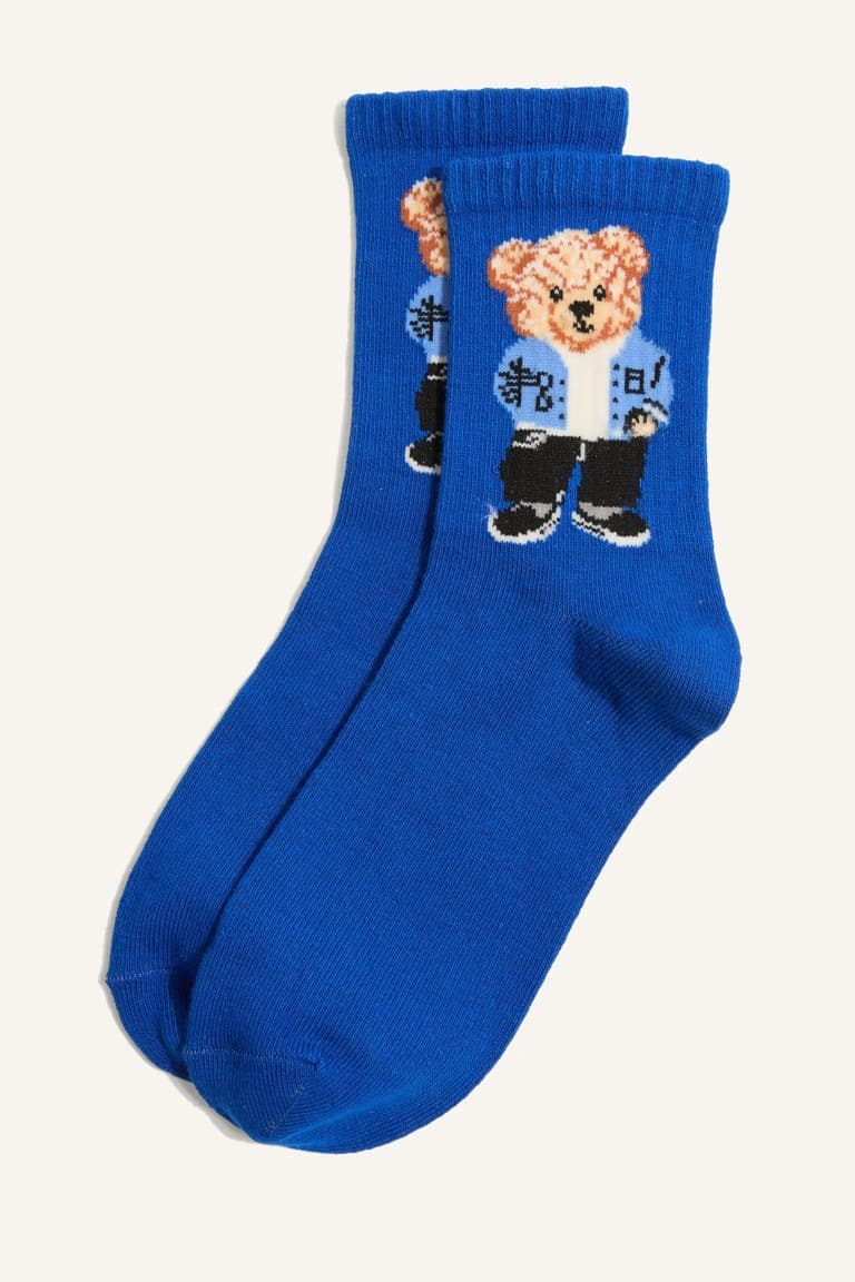 Teddy Bear 5-Pack Cotton Long Socks Boy
