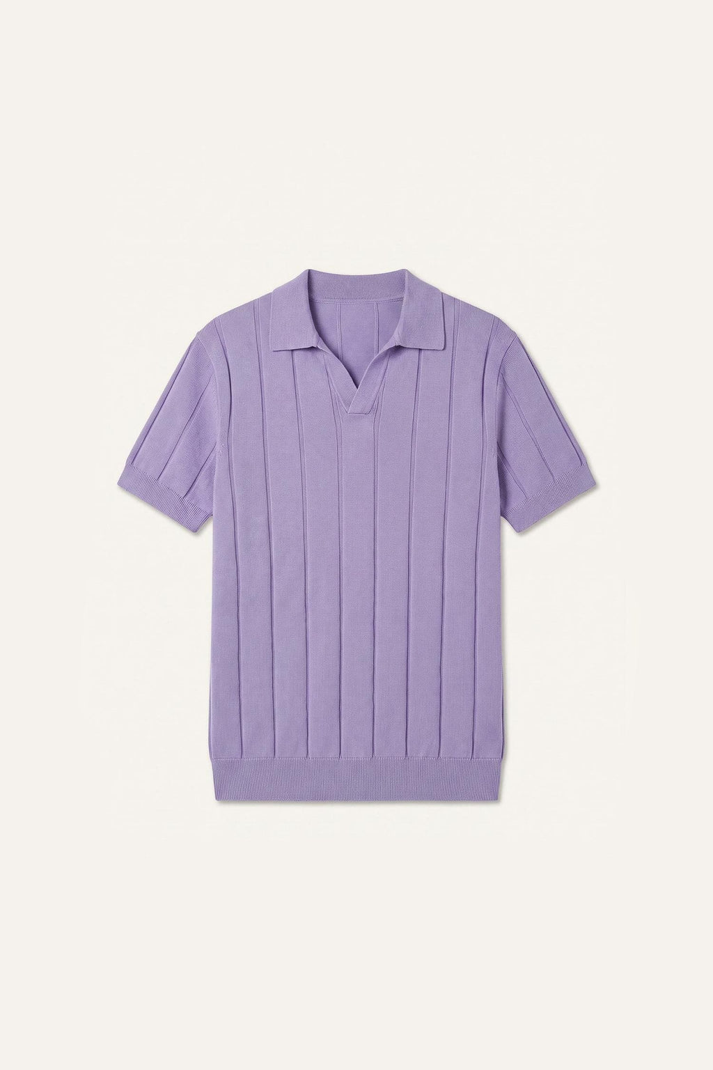 100% Cotton Standard Fit Short Sleeve Polo Violet Color Knitwear T-Shirt