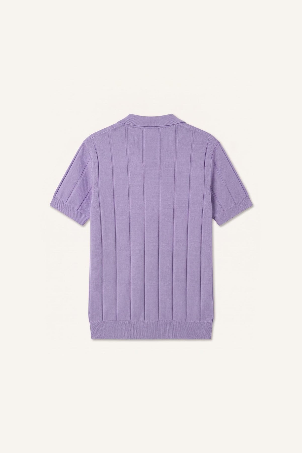 100% Cotton Standard Fit Short Sleeve Polo Violet Color Knitwear T-Shirt