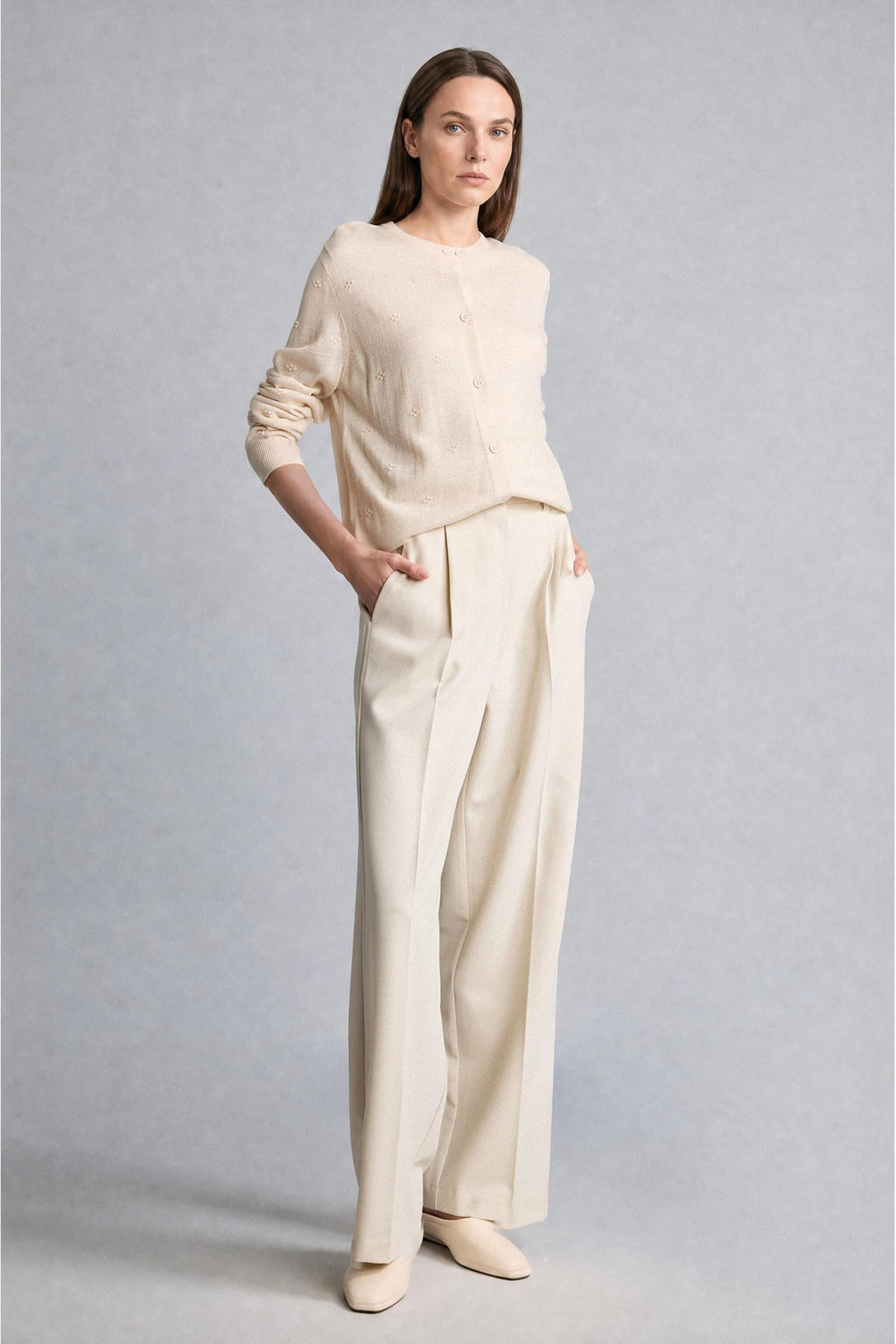 Regular Crew Neck Knitwear Cardigan