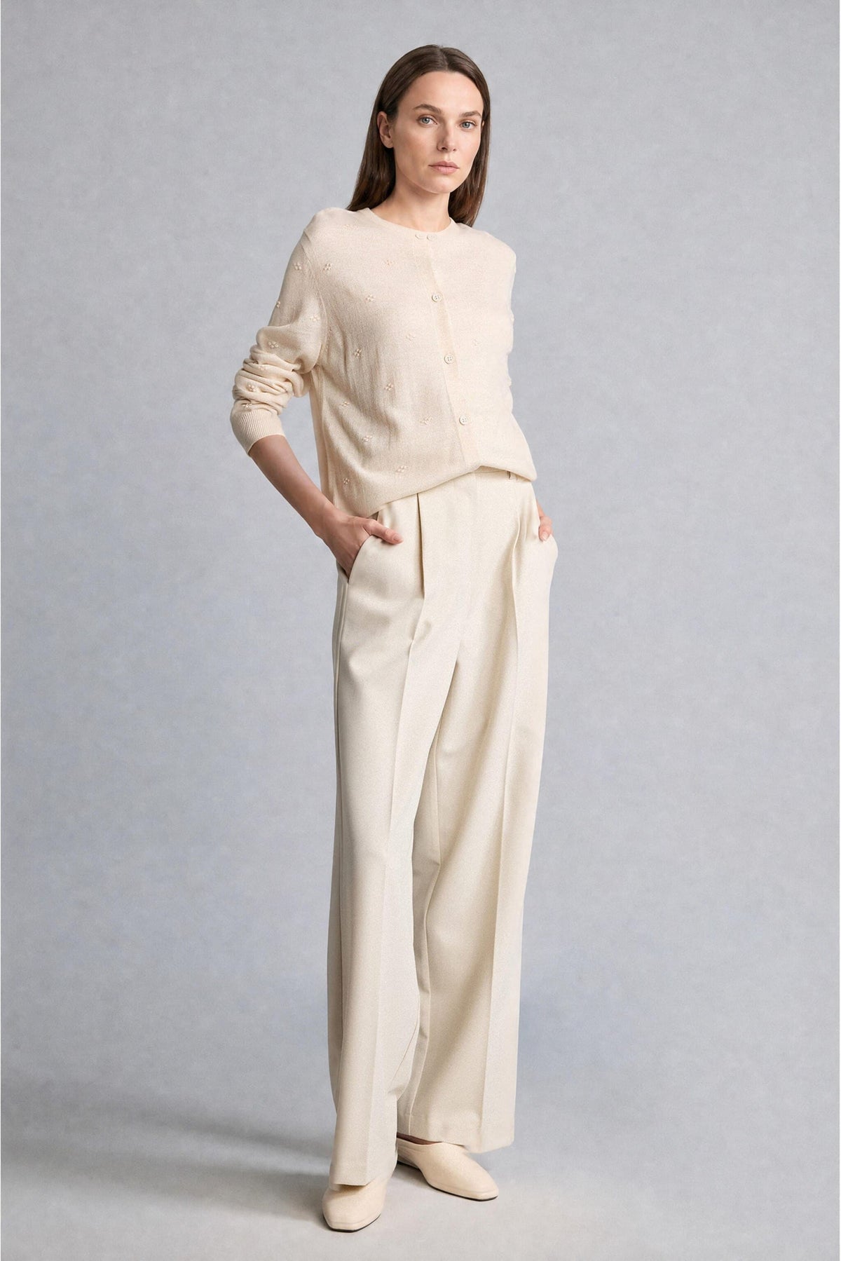 Regular Crew Neck Knitwear Cardigan