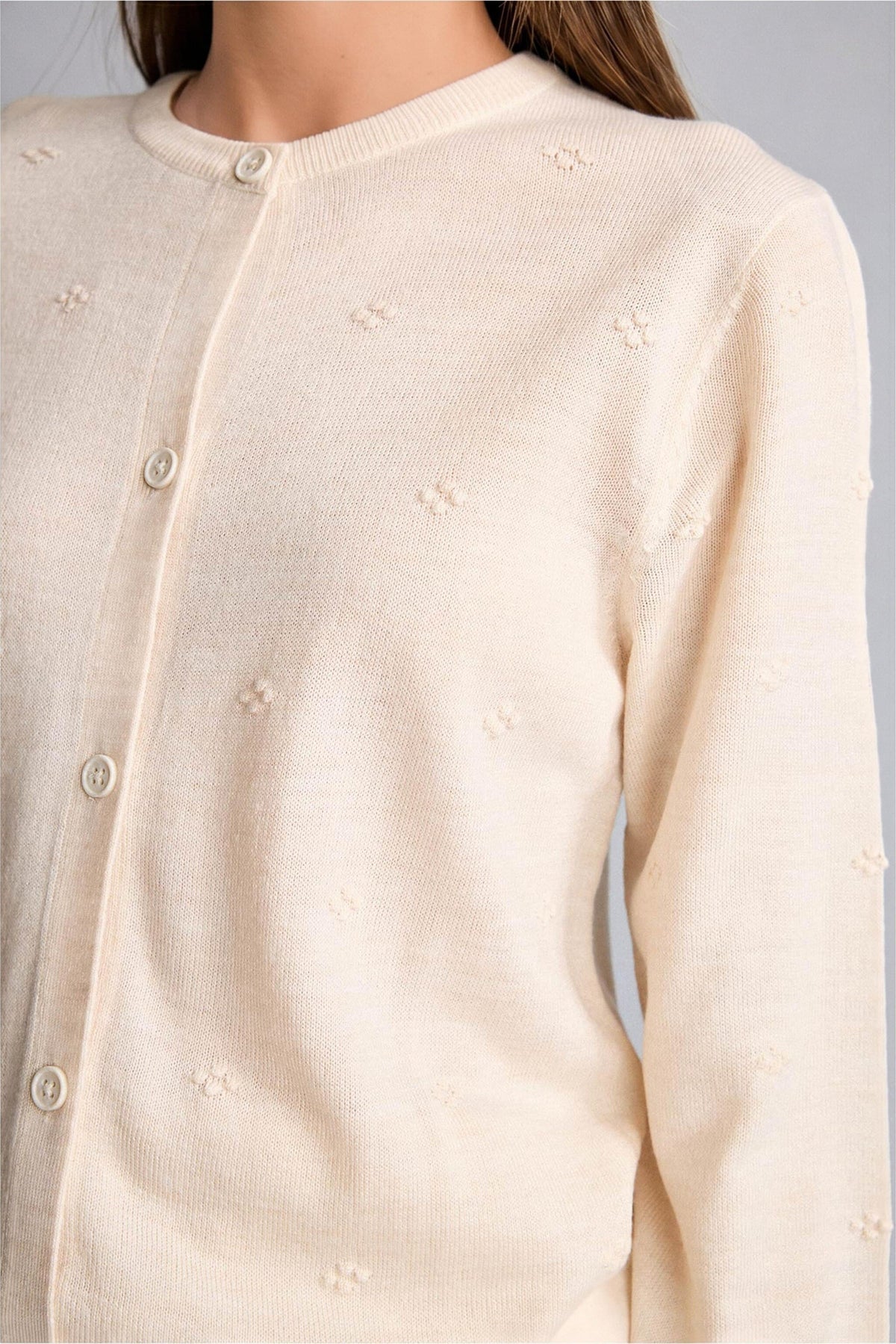 Regular Crew Neck Knitwear Cardigan