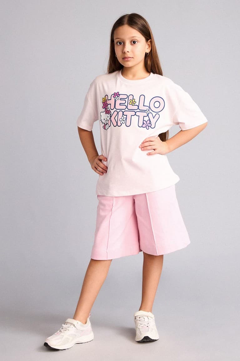 100% Cotton Wide Leg Shorts Girls