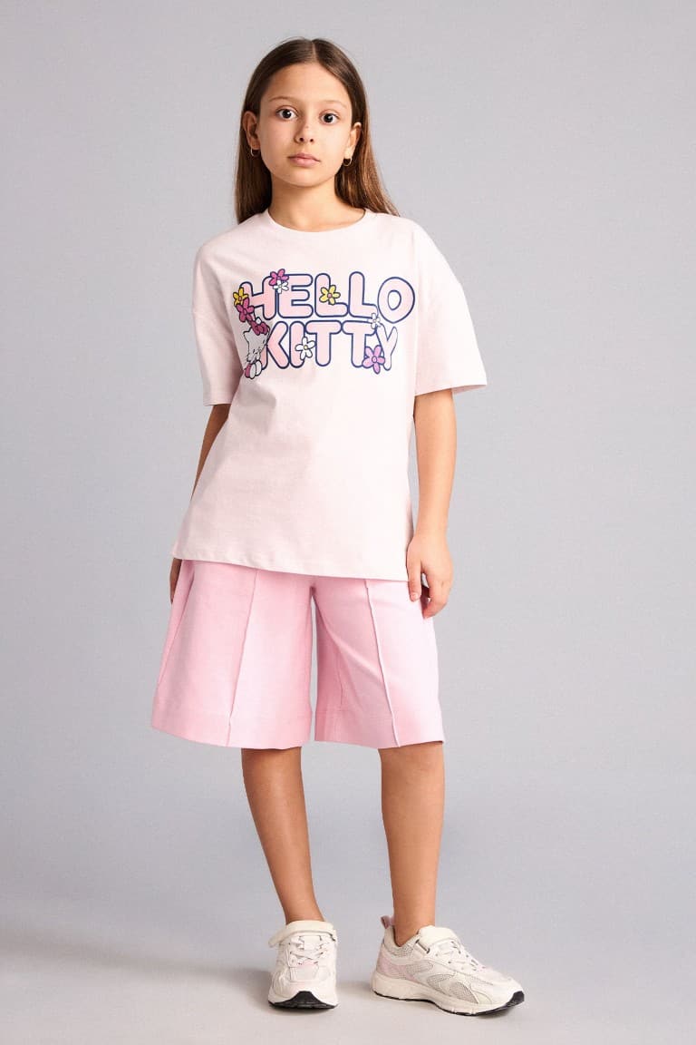 100% Cotton Wide Leg Shorts Girls
