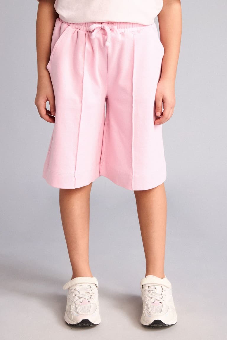 100% Cotton Wide Leg Shorts Girls