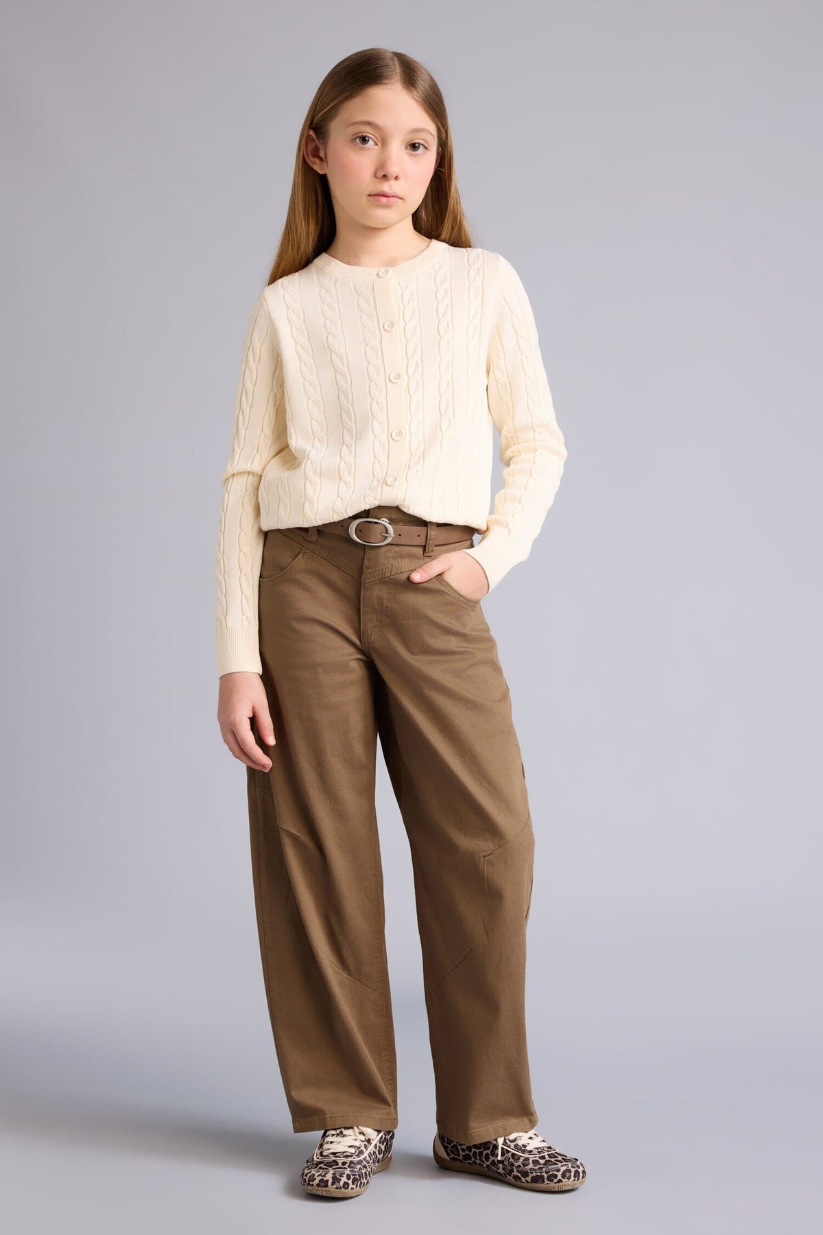 Baggy Fit Gabardine Pants Girl Main image