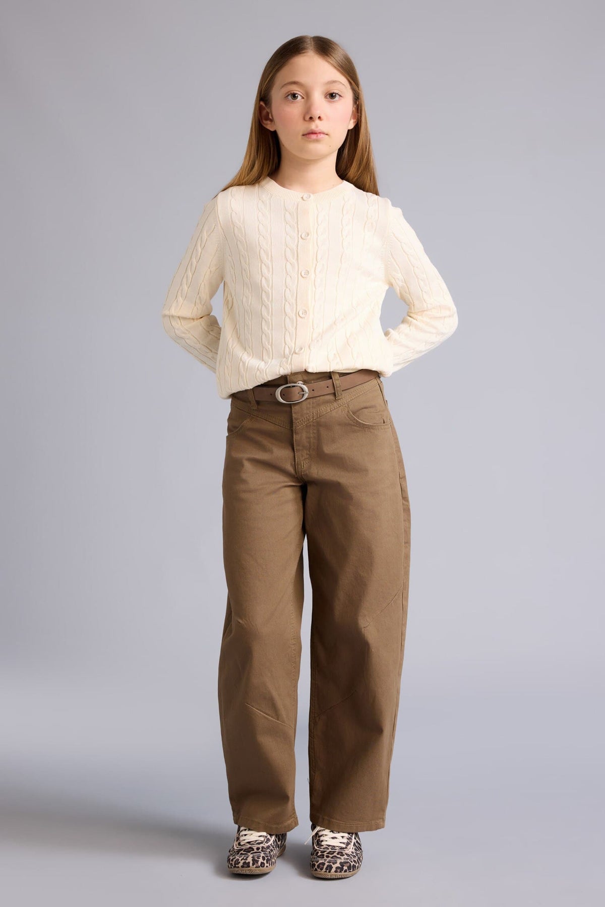 Baggy Fit Gabardine Pants Girl