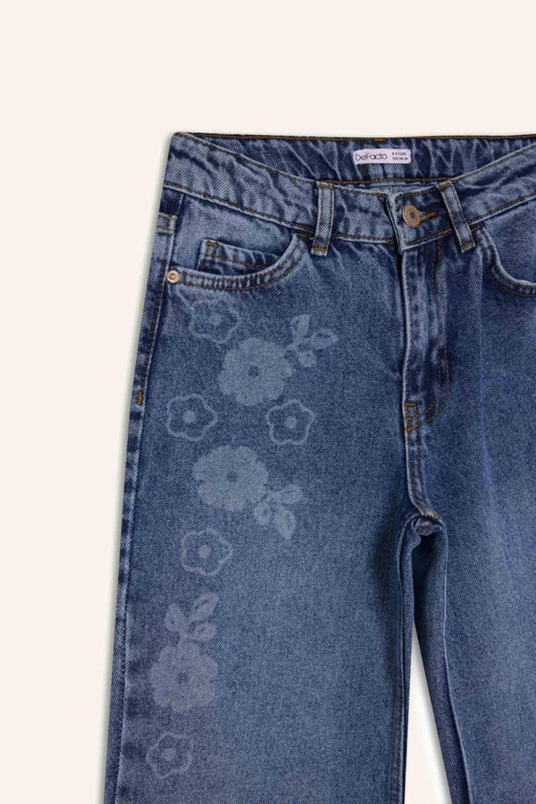 Girls Straight Wide Jean Pants