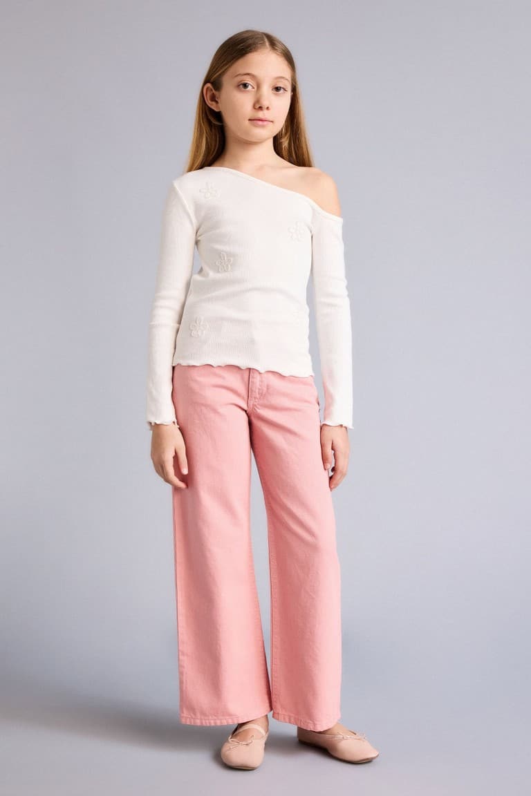 Wide Leg Gabardine Pants Girl