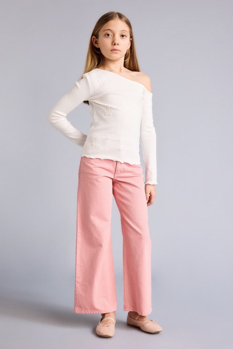 Wide Leg Gabardine Pants Girl