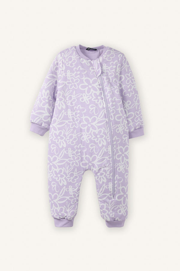 1.6 Tog Fiber Patterned Jumpsuit Baby Girl