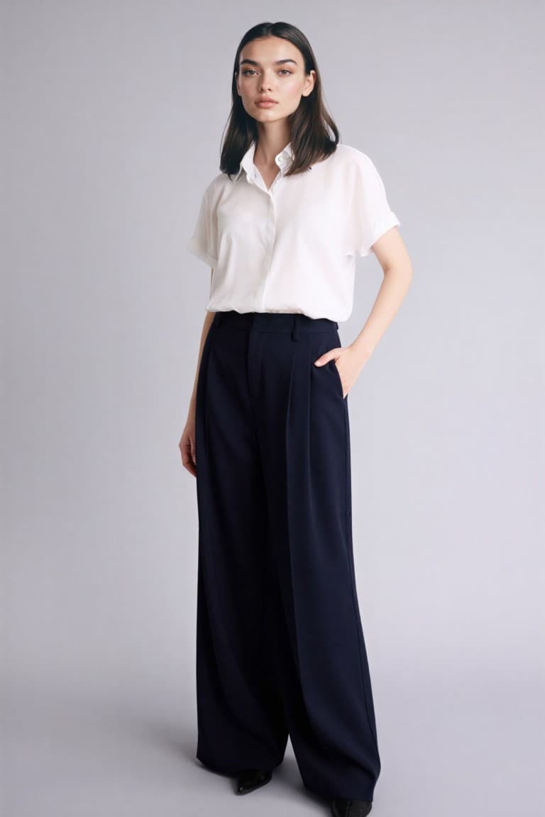 Wide Leg High Waist Wide Leg Trousers Main image