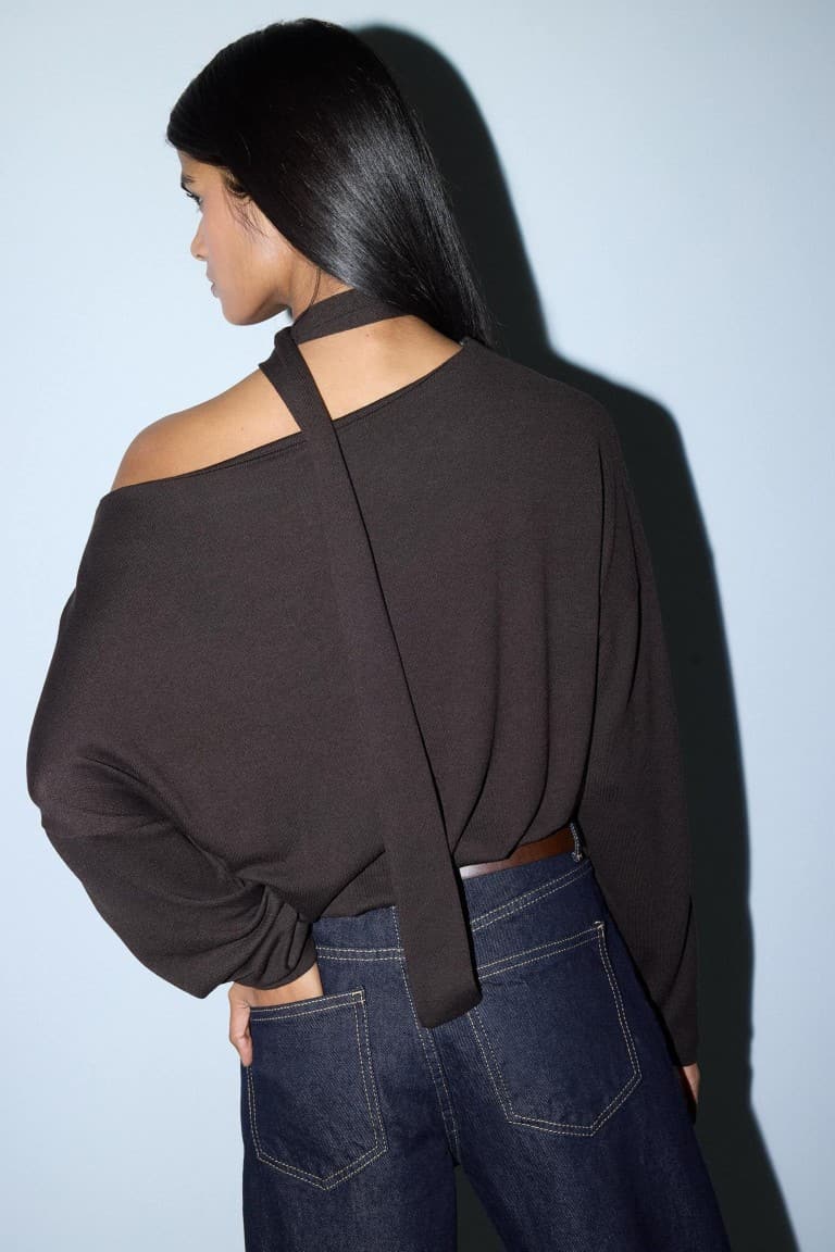 Loose Fit Boat Neck T-Shirt