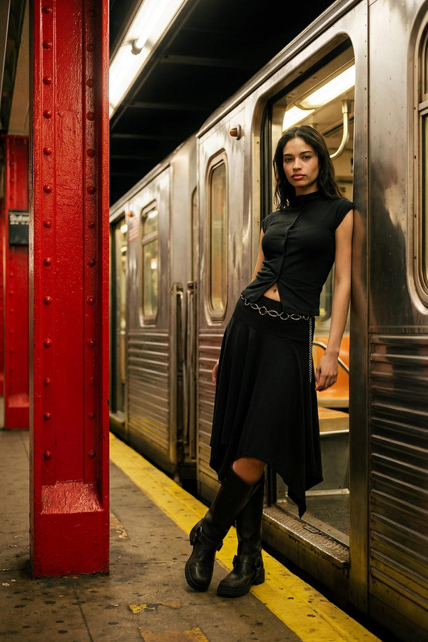 A-Line Midi Skirt