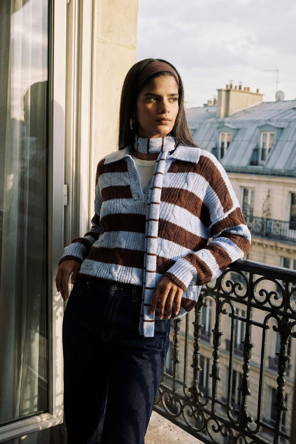 Striped Knitwear Sweater
