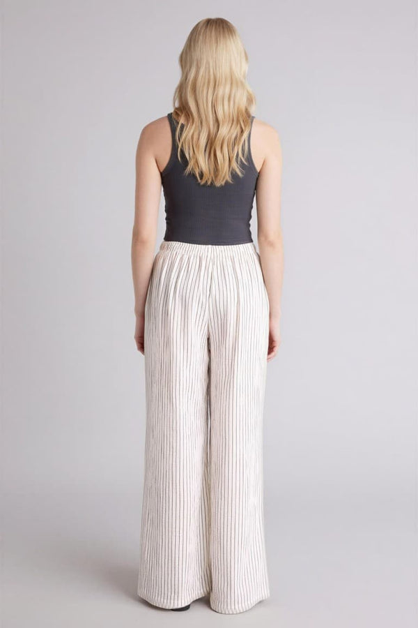 Wide Leg Pocket Detailed Normal Waist Standard Size Muslin Trousers